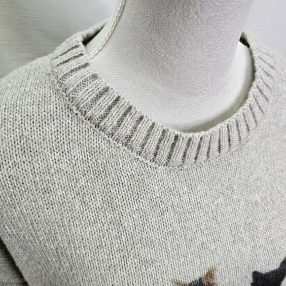 **SOLD** Gray Cat Crewneck Sweater Size XXL - Picture 6 of 9